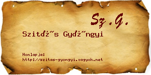 Szitás Gyöngyi névjegykártya