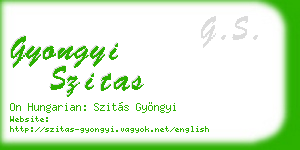 gyongyi szitas business card