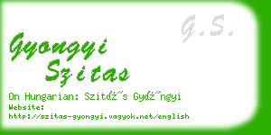 gyongyi szitas business card